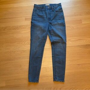 Madewell  11 inch high rise skinny medium wash jeans 30